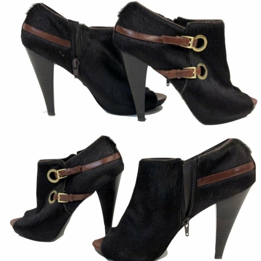 Chocolate Saks Fifth Ave 'Fable' Belted Booties - Picture 4 of 8